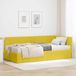 Maison Exclusive - Lit avec sommier intégré et matelas, 2 pièces, jaune, 90 x 200 cm, en velours