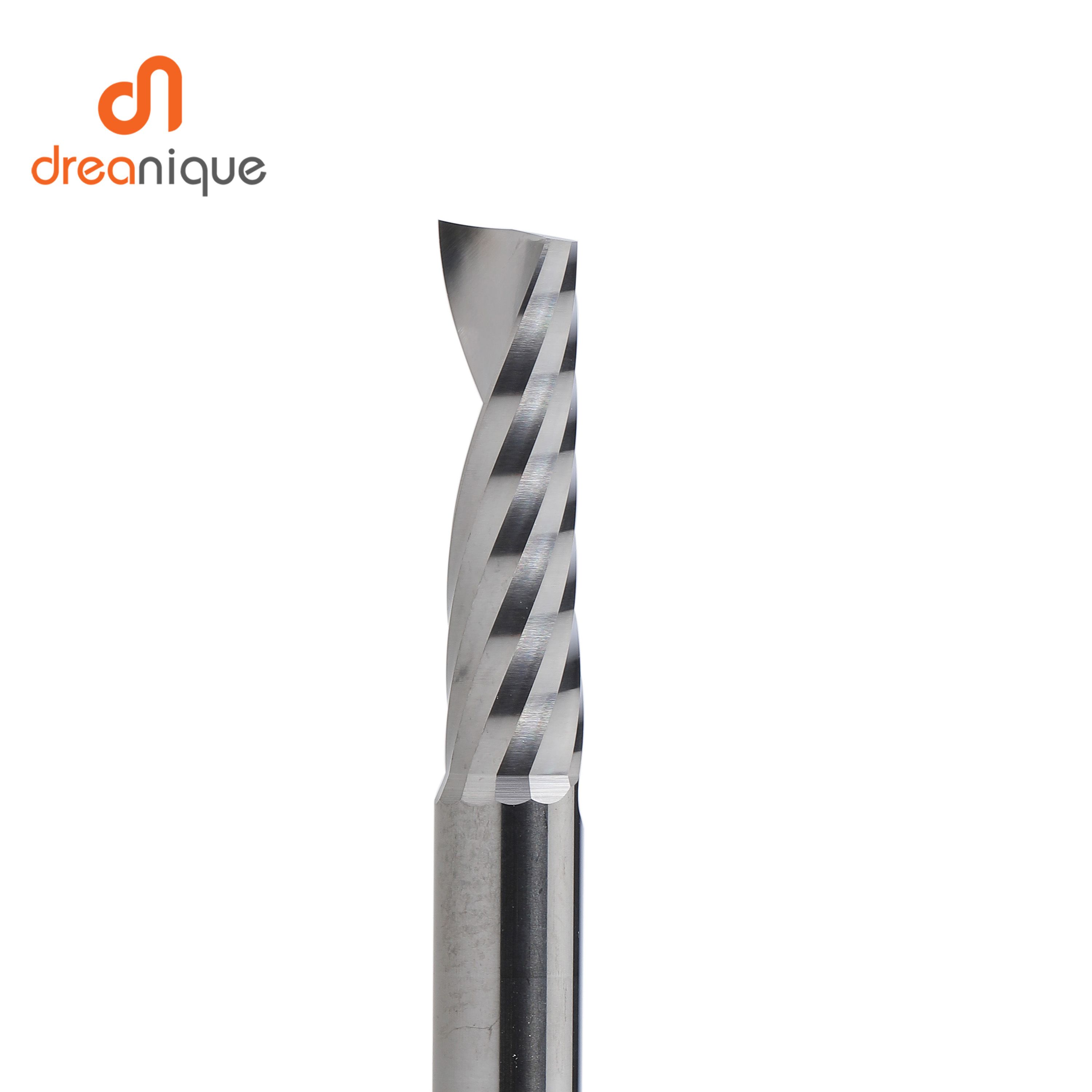 1 st AAAAA Single Flute Spiral Router Bit 3.175/4/6/8mm Shank Aluminum Milling Cutter 3D Engraving Carving Bit