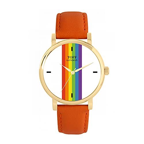 Toff London Pride Lineaire witte wapenstokken Horloge - 5059656741510