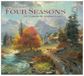Legacy Four Seasons Kalender 2027 Wandkalender Kunst 60 cm x 2958 cm bruin, blauw, geel, rood, groen