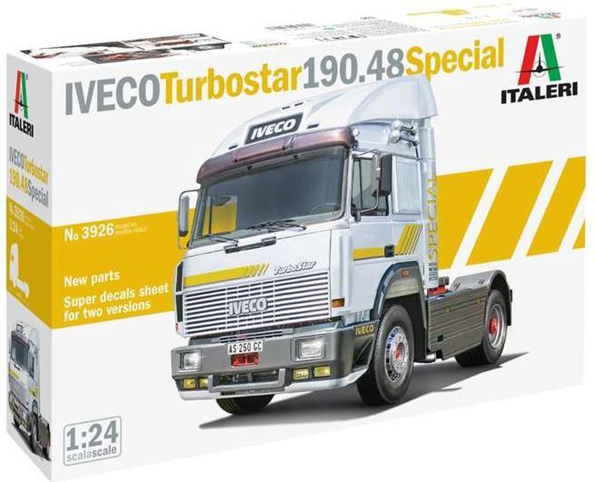 Italeri 3926S - 1:24 IVECO Turbostar 190.48 Special, modelbouw, bouwpakket, standmodelbouw, knutselen, hobby, lijmen, plastic bouwpakket, detailgetrouw