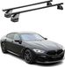Menabo barres transversales pour BMW Série 8 G16 G15, années modèles 2018-2024, acier inoxydable, noir