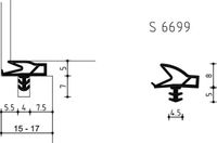 Deventer Deurdichtingsprofiel S-6699 Zwart Metaal