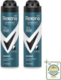 Rexona Men Advanced Protection Invisible Déodorant Spray - 150 ml - 2 pièces