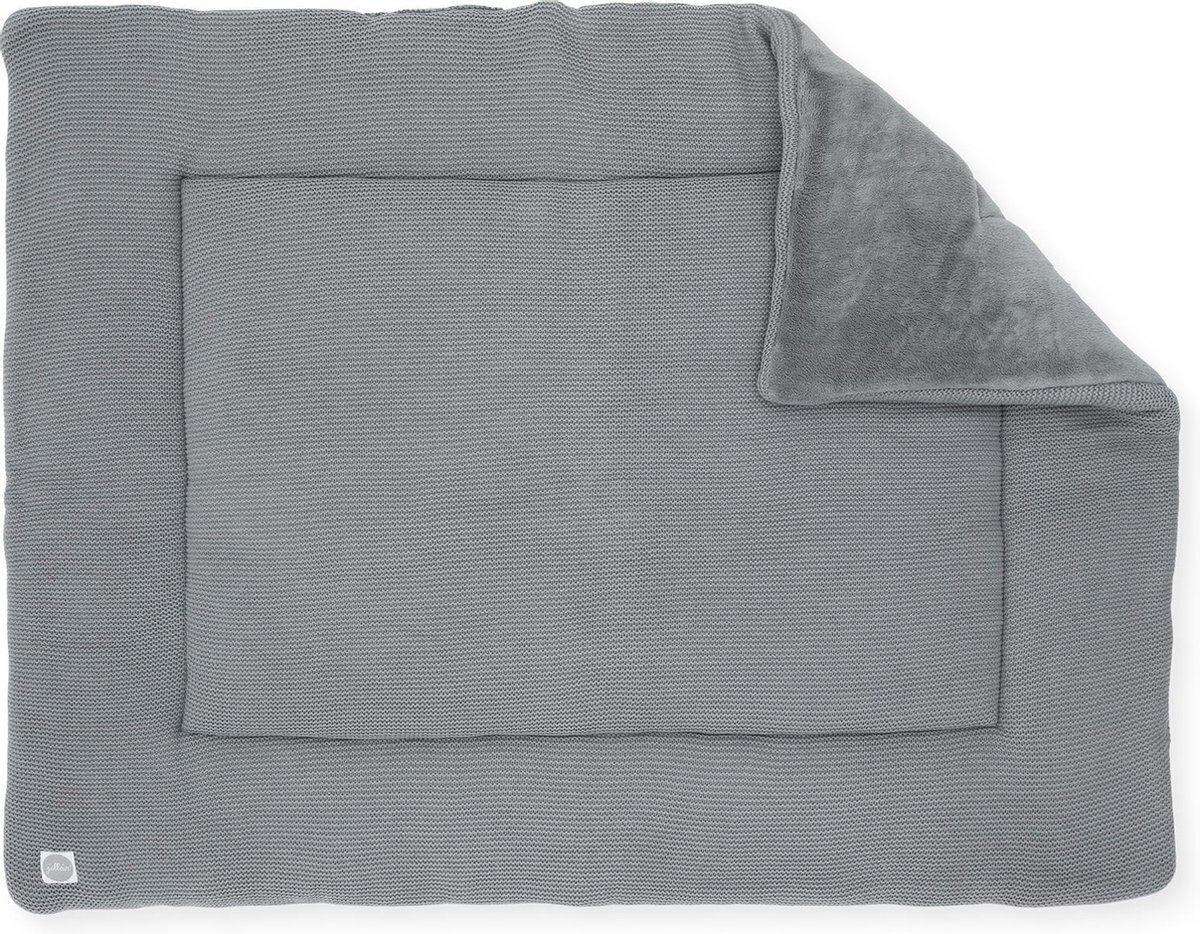 Jollein Basic knit 80x100cm stone grey grijs