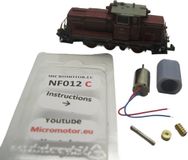 Micromotor NF012C ombouwset voor Fleischmann V60, BR 346, BR 105, BR 106, BR 260, BR 360, u.a. Schaal N