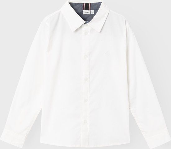 NAME IT KIDS NKMNEWSA LS SHIRT - Bright White - Maat 80 - Jongens