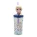 STOR Kinderbeker met Rietje en Deksel Frozen, 3D Figuur, 360 ml, Herbruikbaar Plastic, BPA-vrij, Ideaal voor Jongens en Meisjes