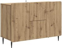 vidaXL Dressoir Artisanaal eiken 89 x 34,5 x 62 cm Bewerkt hout