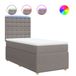 vidaXL Boxspringbed met matras, taupekleurig, 140x190 cm, met stoffen bekleding