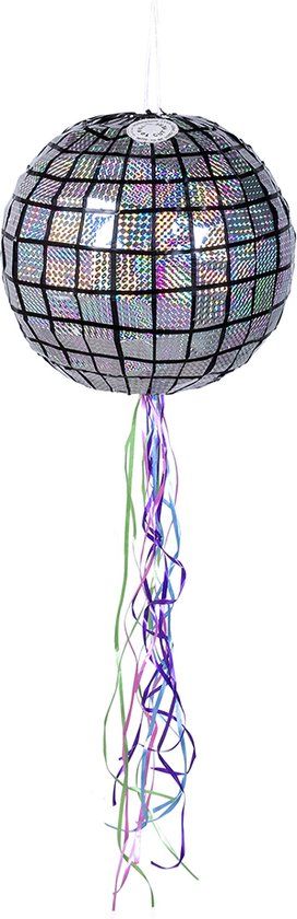 Boland - Trekpiñata Discobal - Verjaardag, Kinderfeestje, Themafeest - Glitter & Glamour