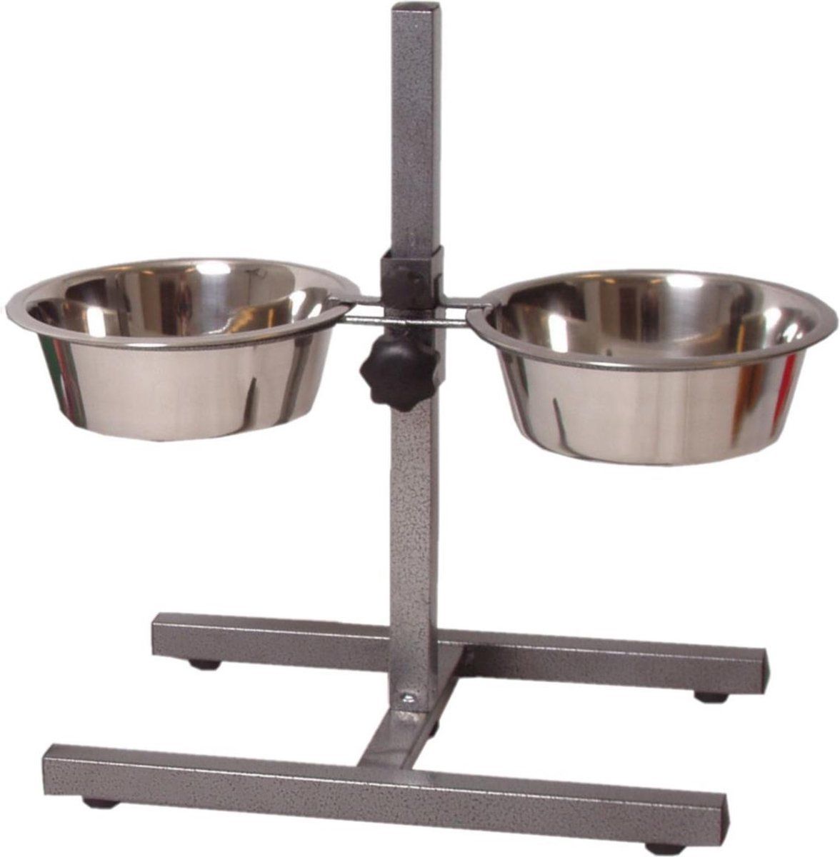 Bella Honden/huisdieren voederbak en drinkbak H RVS - Voederbak - Hoogte verstelbare voerbak