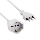 Velamp prolits-5 verlengkabel 16 A, 5 mt, Italiaanse stekkerschakelaar, wit