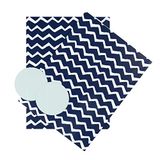 Hallmark Inpakpapier en labels voor elke gelegenheid Blauw en wit zigzagontwerp - 2 vellen