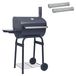 Syfax Houtskoolbarbecue 75 x 48 x 120 cm zilver
