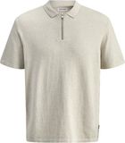 Jack & Jones Gestrickter Poloshirt Haferflocken