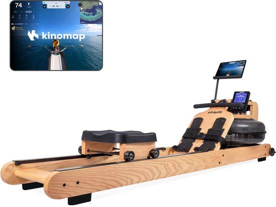 VirtuFit Elite Water Resistance Houten Roeitrainer - Eikenhout