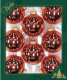 Krebs Kerstballen - 24 stuks - Gepolijst Koper - 7 cm - Glas