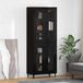 vidaXL Hoge kast, zwart, eikenlook, 69,5 x 34 x 180 cm, houtvezel