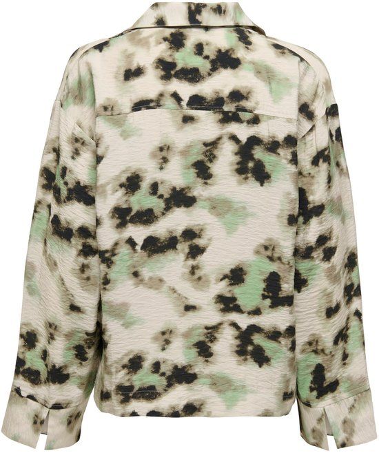 JDY JDYMILLIE L/S LOOSE TOP WVN Dames Blouses L Viscose Polyamide Tie-dye Groen