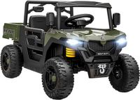 AIYAPLAY Kinder Elektrische UTV - Kunststof, Metaal - 105L x 60B x 60H cm - Groen