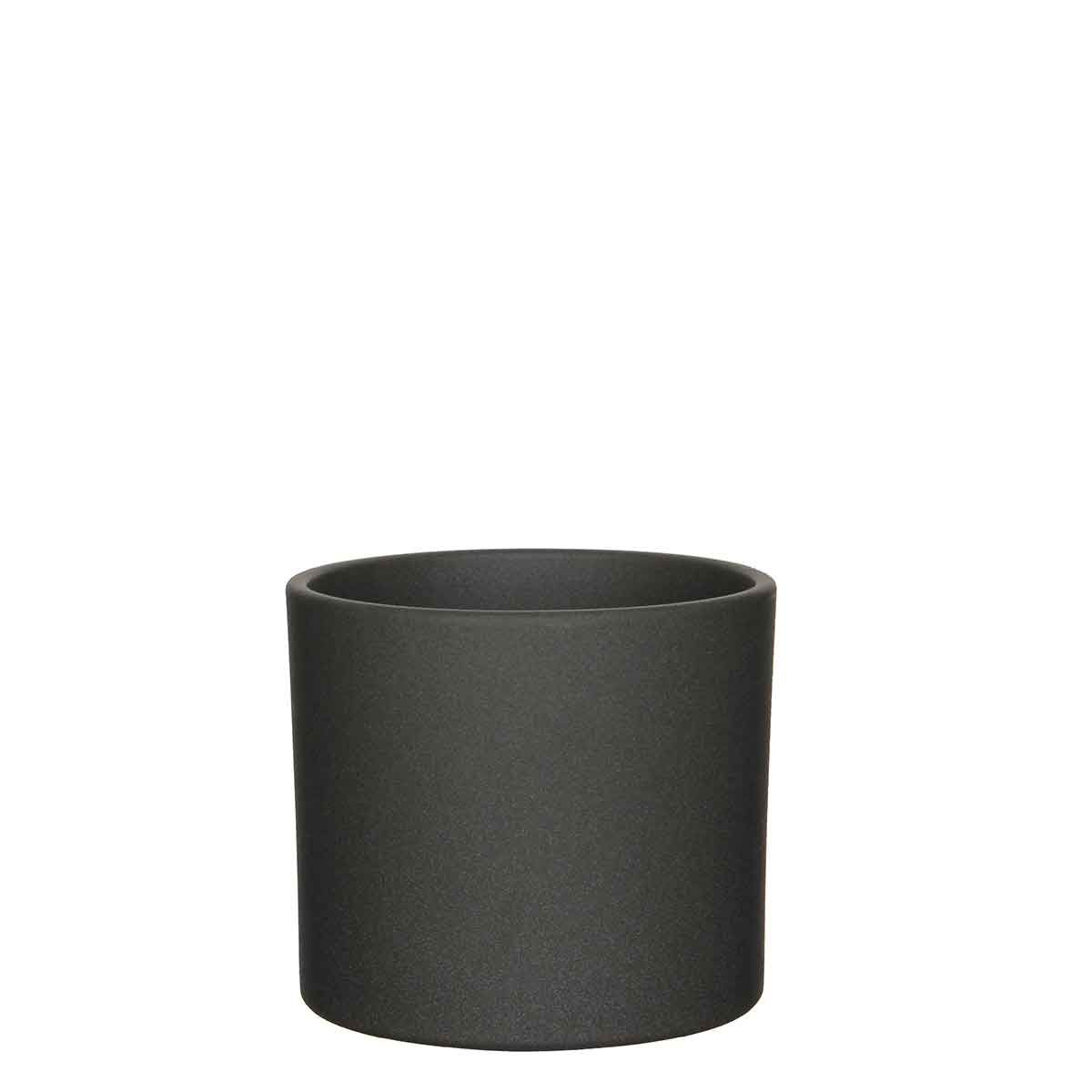 Mica Decorations Era Ronde Pot - Donkergrijs Mat - 14 x 17 cm