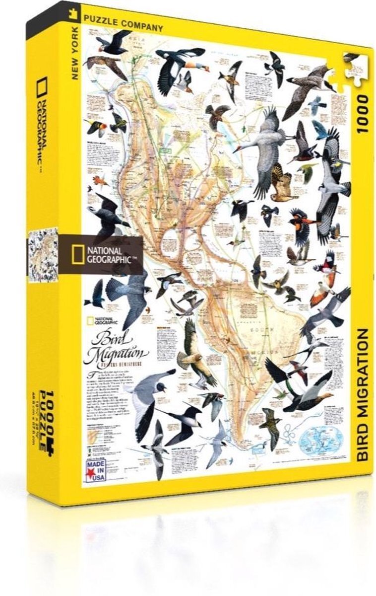 The New York Puzzle Company Bird Migration - NYPC National Geographic Collectie Puzzel 1000 Stukjes