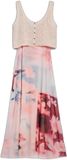 Desigual Damesjurk Frida Mouwloos Kort Gebloemd Roze L