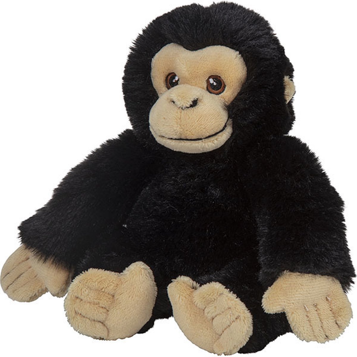 Nature Planet Pluche dieren knuffels Chimpansee aap van 16 cm - Knuffeldieren speelgoed