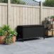 vidaXL Jardin banc de jardin avec coussin noir 80 x 38 x 45 cm PE rotin