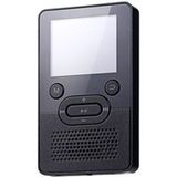 ELVANZA Draagbare speler, Bluetooth-muziekspeler, 1,8-inch scherm, compatibel met TF-kaarten, 8 GB, zwart