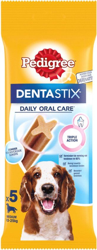 Pedigree Dentastix Medium Single 5-Pack - Hondensnacks - 128 g 5 stuks