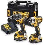 DeWalt DCK268P2T - Accu boor-/schroefmachine & slagschroevendraaier combiset - 18V - 2x 5.0Ah accu - TSTAK - koolborstelloos