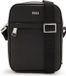 BOSS Zair Ns Zip - Leren schoudertas 21 cm (zwart)