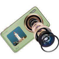 ELVANZA Digitale camera met dubbele CCD-lens en videofunctie, HD-camera, retro-stijl, groen