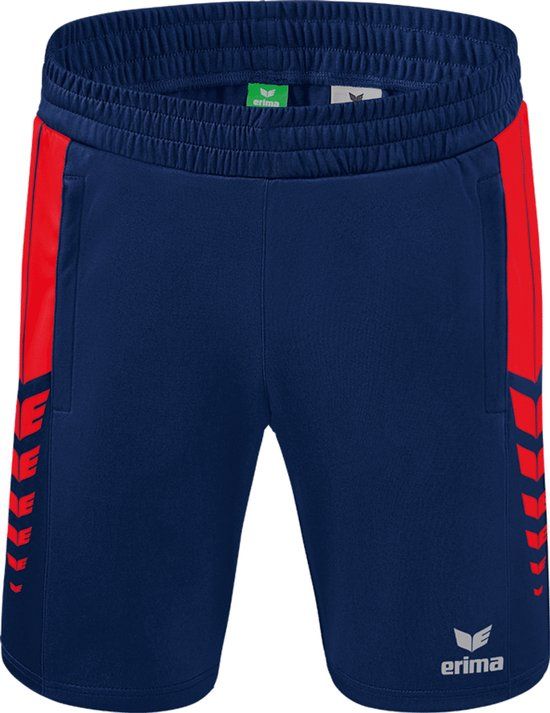 ERIMA Six Wings Worker Short - New Navy-Rood - Maat 3XL - Heren