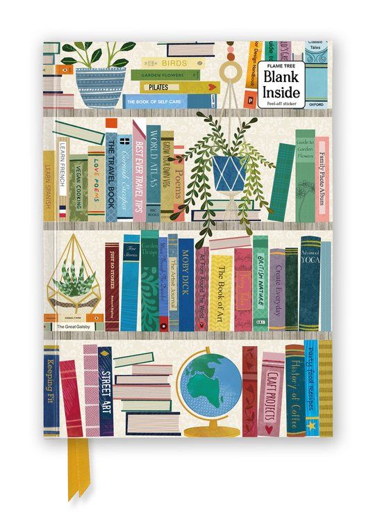 Flame Tree Georgia Breeze: Bookshelves (foiled Blank Journal)