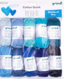 Gründl Wolle 6145-4 Cotton Quick Mini Shades of Blue 10x15gram