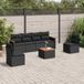 Maison Exclusive - Ensemble de meubles de jardin 7 pièces avec canapé et coussins, noir, en polyrotin