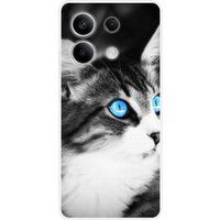 Xiaomi Redmi Note 13 5G Blue Cat Eyes Siliconen Hoesje