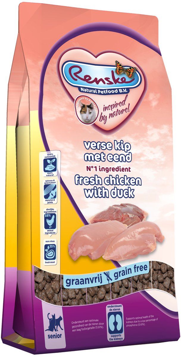 Renske Super Premium Senior Verse Kip Met Eend Kattenvoer 6 kg