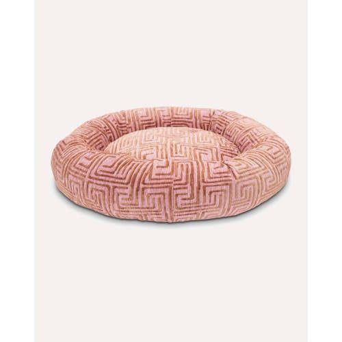 Dogguo Hondenkussen rond MAZE-ROUND-BED-PINK/MOCHA-M