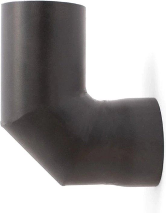 BonFeu Bocht 90º Zwart - Enkelwandig Staal - Ø10cm