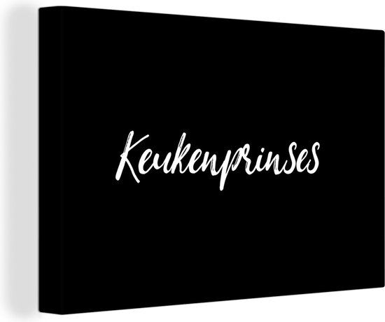 OneMillionCanvasses Canvas schilderij 180x120 cm - Spreuken - Koken - Multicolor