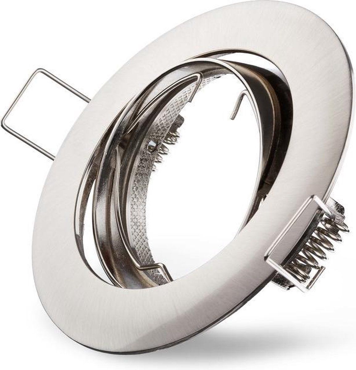 LEDmaxx Inbouwspot GU10 geborsteld ijzer kantelbaar | zaagmaat 75mm