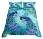 Icecat Housse de couette bohème, motif oiseaux et fleurs, taille king size, ensemble de 3 pièces