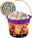 Fiestas Guirca Trick or Treat Snoep Emmer - Heksen Thema - Paars - 18 x 16 cm