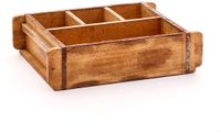 Die Stadtgärtner Vintage Baksteenvorm - Houten Kist met 4 Compartimenten