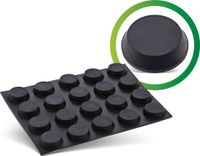InLine Zelfklevende Rubberen Pads, 12 mm, 20 Stuks, Zwart