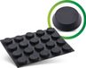 InLine Zelfklevende Rubberen Pads, 12 mm, 20 Stuks, Zwart